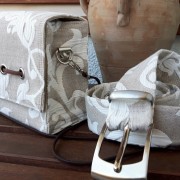 Frühlingstasche Damentasche natur beige mit passendem Gürtel-taschenbyme Bild Seite